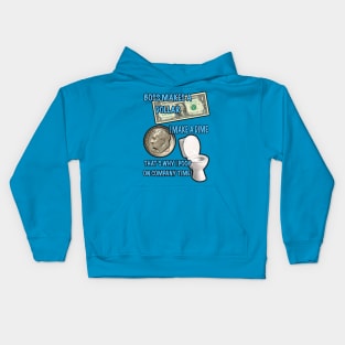 POOP ON COMPANY TIME Kids Hoodie